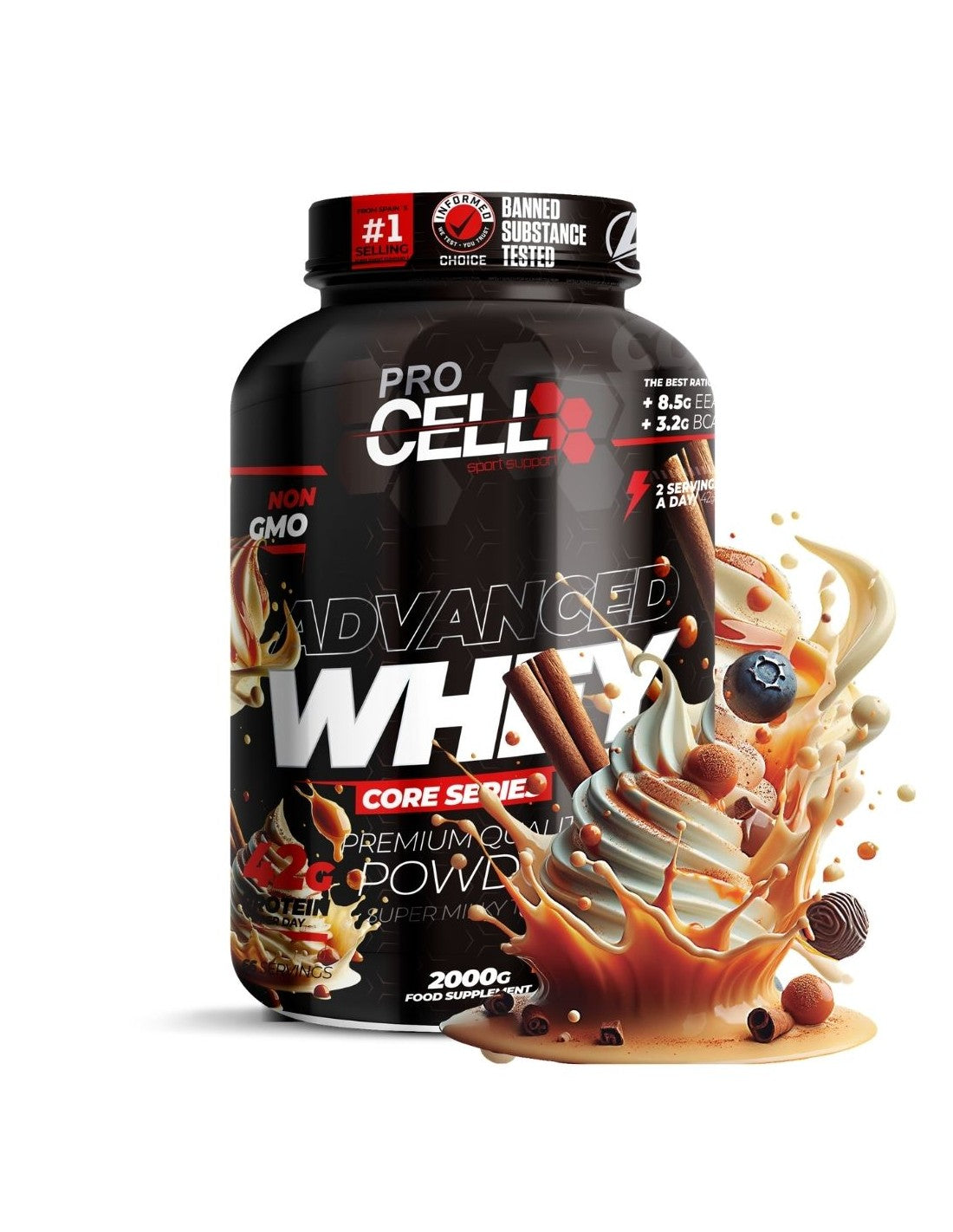 Whey core 2kg - 100% whey protein