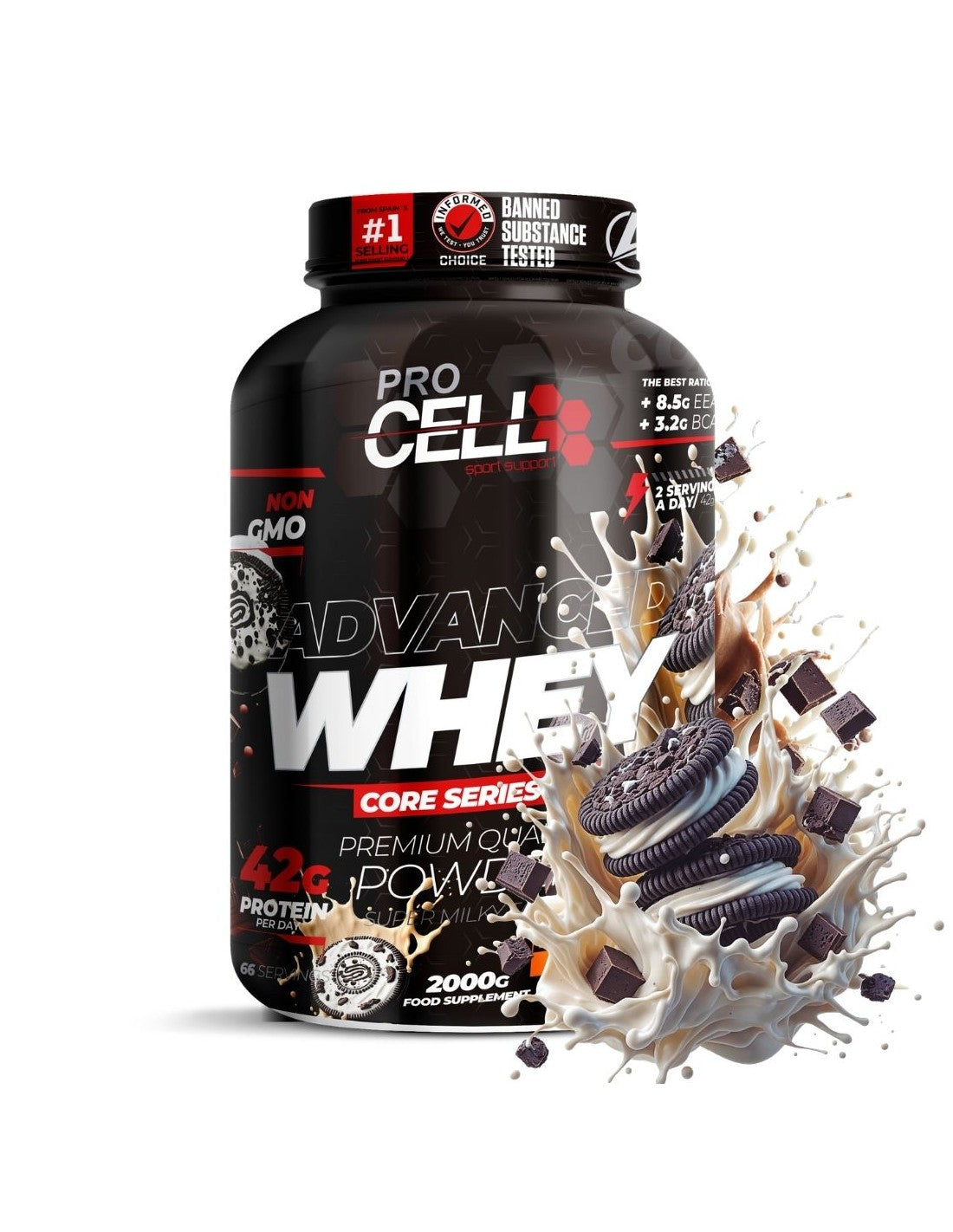 Whey core 2kg - 100% whey protein